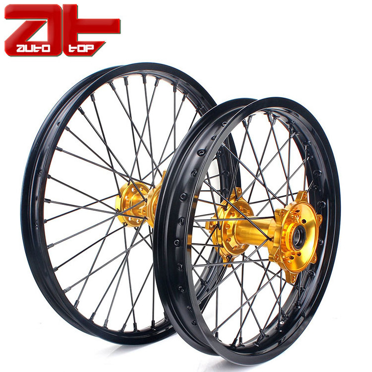 Wheel 1.40X14  Universal Motorcycle Black Rim Forged Motocross Wheel Set