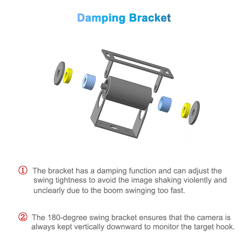 Wireless Crane Zoom Camera Hook Monitoring System for Tower Jib Crawler Truck Mobil Crane