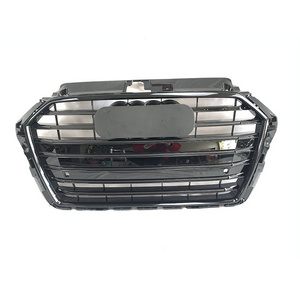 New Abs Glossy Black Grille For Audi A3 Radiator Honeycomb Front Bumper Grill Car Grid Grille For Audi A3 /s3 8v 2014 2015 2016