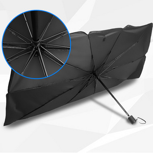 Silicone Soft Handle UV protection car umbrella window solar sunshade foldable windshield umbrella for tesla