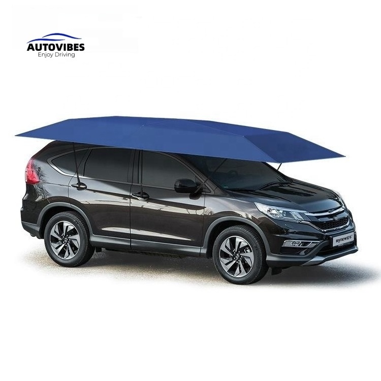 4.2m 4.8m 5.2m UV protection automatic folding sun shade covering roof car cover umbrella sunshade with remote