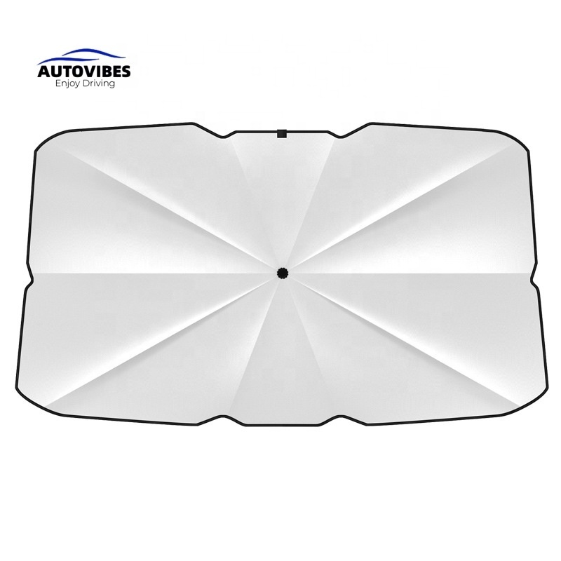 Logo Time Packing Inside Sunshine Screen Protector Foldable Electric Car Umbrella Sun Shade Cover