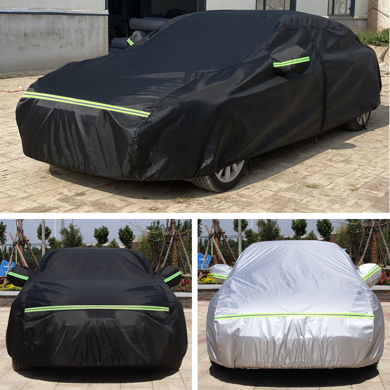 Aluminum Film Cotton Thickened Car Cover Fabric Waterproof for Retractable Cover Picup Car Tundra Hail Protection Car Cover