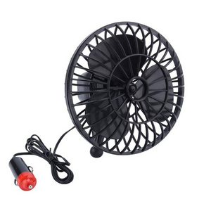 12v Air Fan- Summer rotatable Mini Air Fan Powered Truck Car Vehicle Cooling Adsorption Black