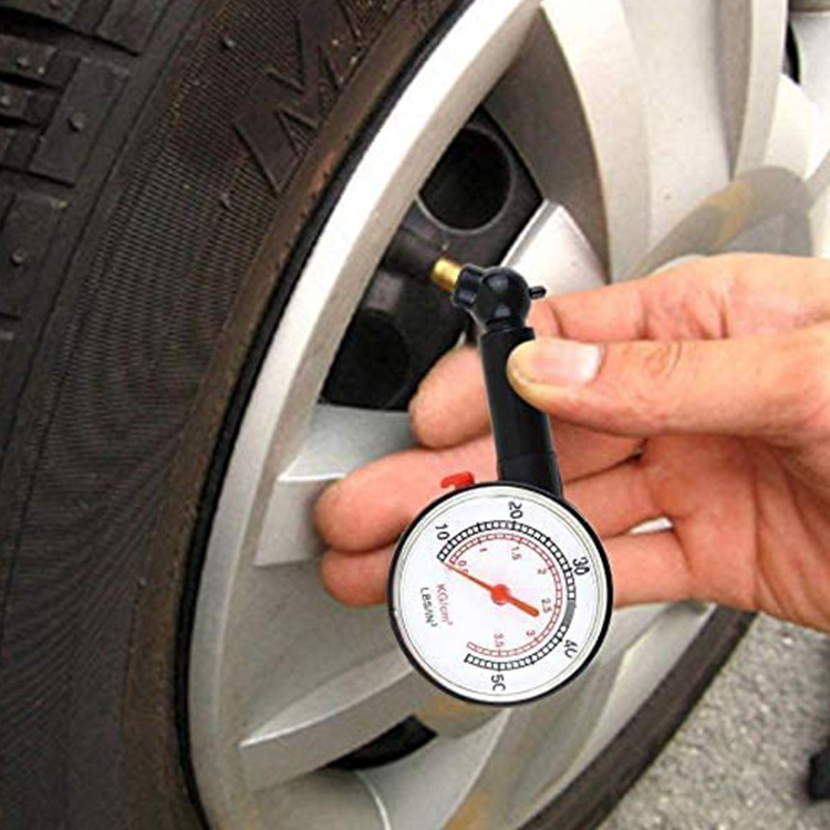 High-precision mechanical pointer tire pressure gauge Multi-function deflated car emergency mini tire pressure monitor