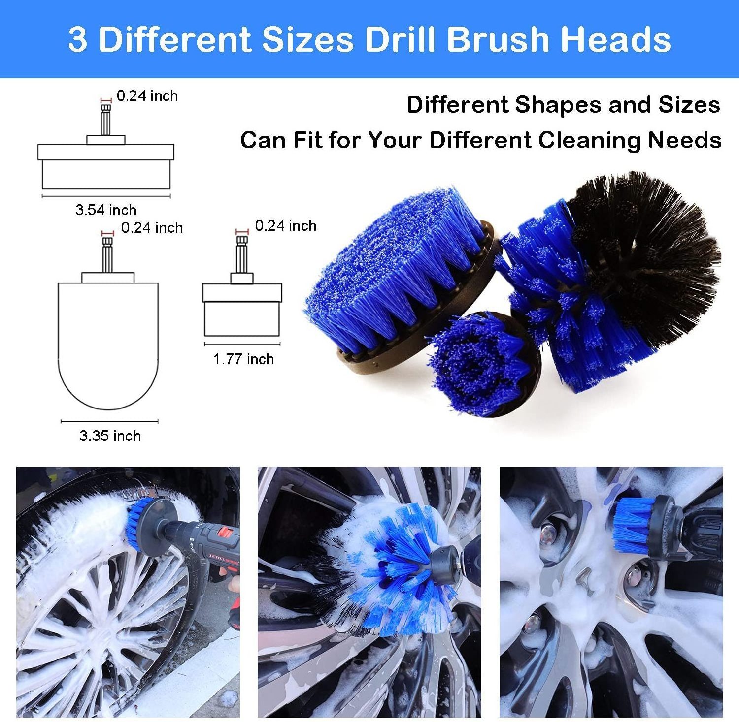 Hot-selling high-quality 18pcs car cleaning kit car hub brush details brush tire gap brush