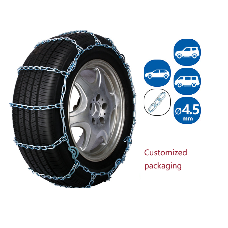 Fully covered manganese steel wear-resistant universal wheel tire snow anti-skid chains for car tires