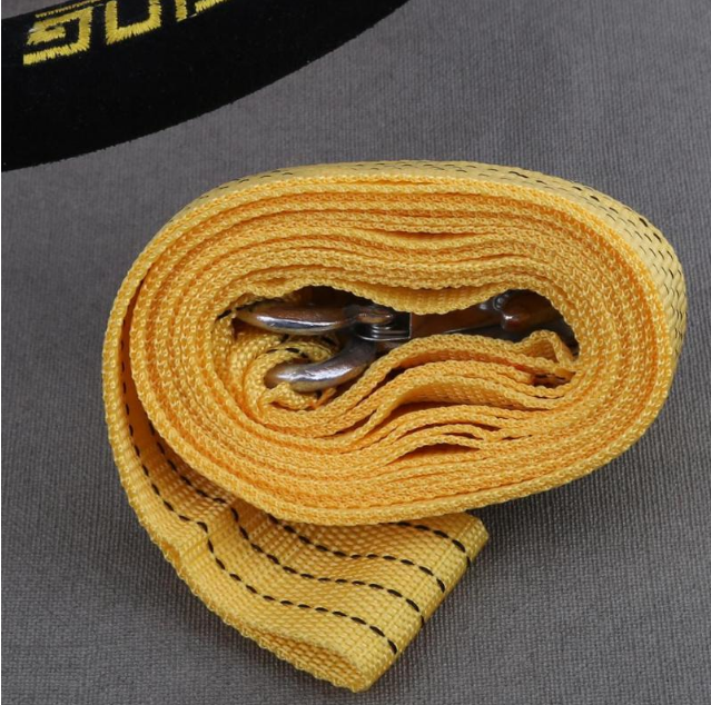 heavy duty 3 Ton 3 m 5 m Car truck suv Cable Strap Pull Hooks Towing Rope