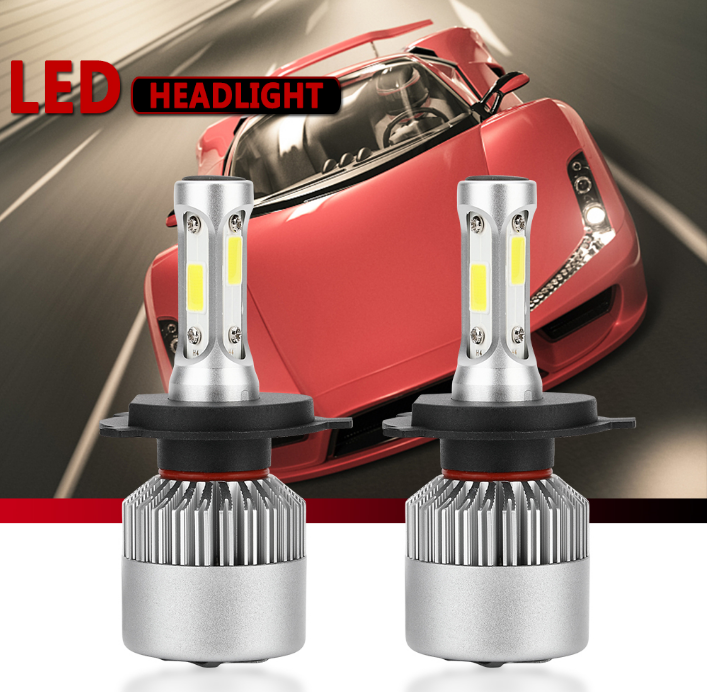 S2 Auto H4 H7 H1 COB H11 H13 12V 9005 9006 H3 9004 9007 9012 72W high low beam lamp 3000K 6500K car LED Headlight Bulbs