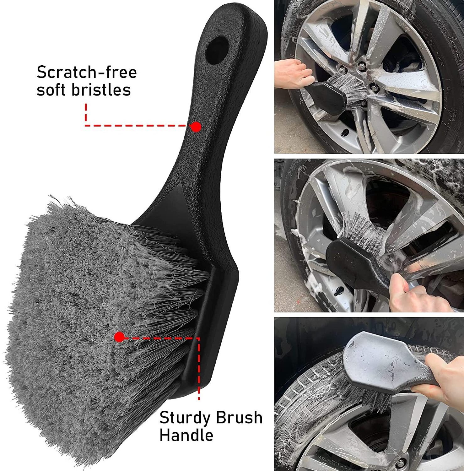 Amazon best-selling car details cleaning brush 20-piece set car wash hand metal sleeve gap brush car wash brush set