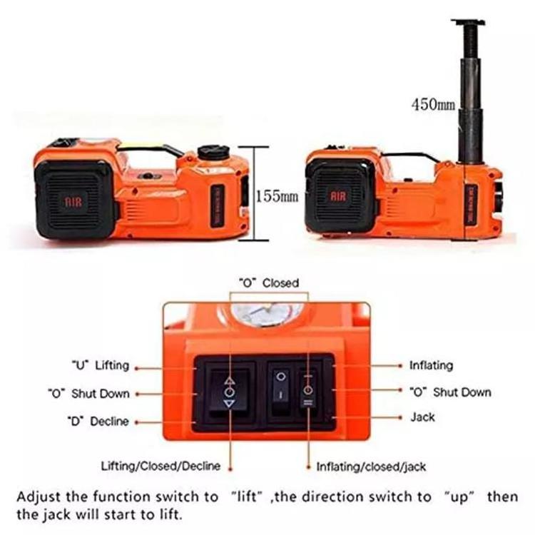 Hot selling 3 in 1 car jack electric hydraulic floor lifting 1-10T  12v 3ton with air pump and eclctric impact wrench