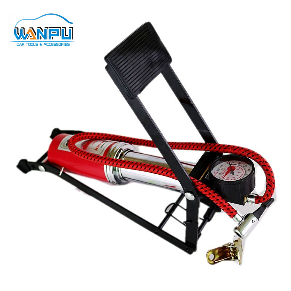 Multipurpose Floor Pump for Tires on Bicycles, Soccer Balls and Air Mattresses Portable Floor Foot Pump