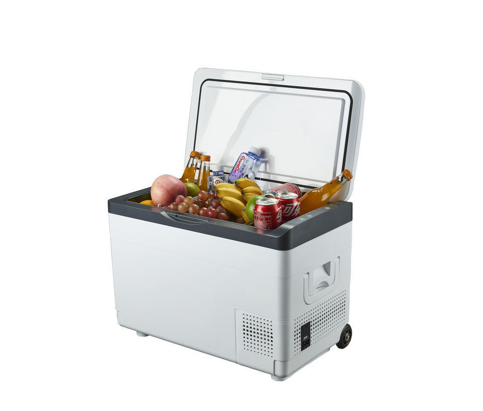 Easy to Use AC 110-220V DC 12/24V Mini Bar Outdoor Camping With Wheels Portable Compressor Car Refrigerator