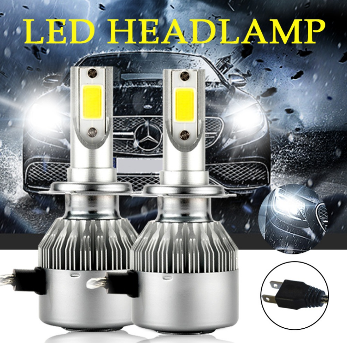 Automobile lighting system C6 H7 LED H11 H4 H1 H3 H8 H13 H16 H27 72W 6000K 8000K high low fog beam csp COB car headlight bulb