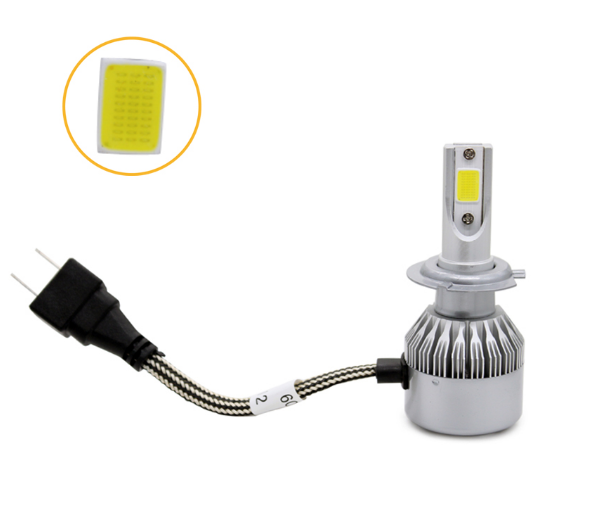 Automobile lighting system C6 H7 LED H11 H4 H1 H3 H8 H13 H16 H27 72W 6000K 8000K high low fog beam csp COB car headlight bulb