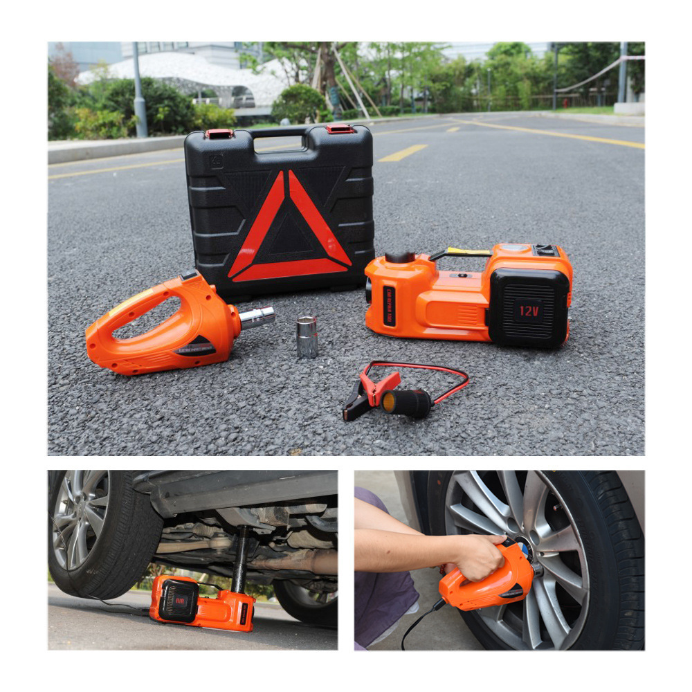 150w 3 in 1 5 Ton Car Electric Hydraulic Jack Set with Impact Wrench Air Pump