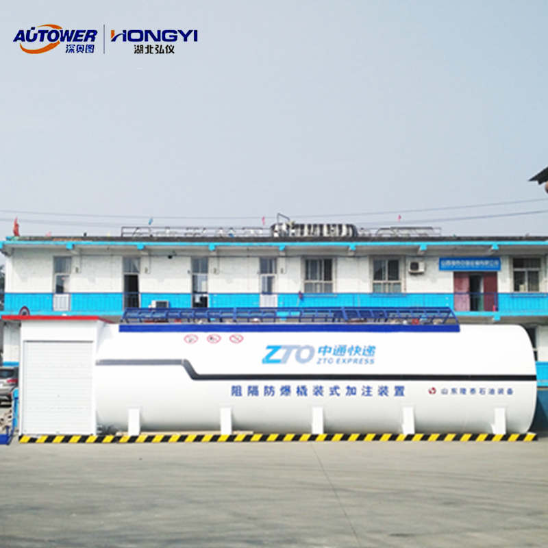 container Explosion-proof barrier skid mounted mobile lpg petrol container mini filling station for vehicle filling