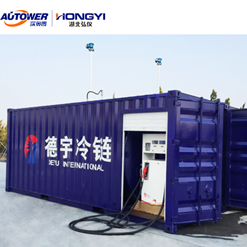 container Explosion-proof barrier skid mounted mobile lpg petrol container mini filling station for vehicle filling