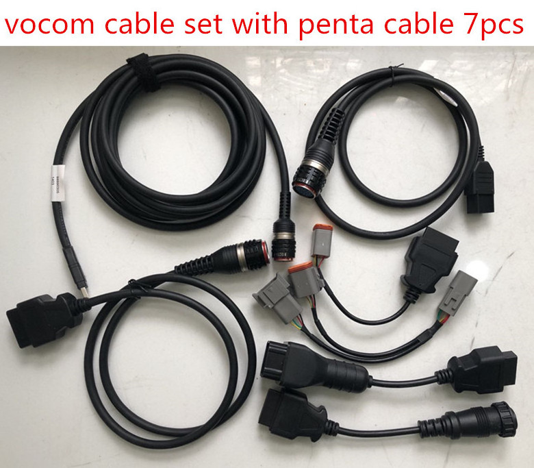 VOL-VO Vocom whole Set Cable 88890304 88890305 88890306 with Penta Cable used for Vocom 88890300 88894000 Excavator Tool