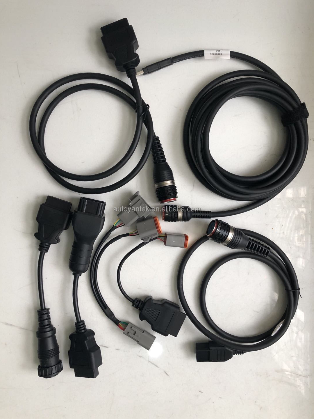 Whole Set VOL-VO Vocom Cable 88890304 88890305 88890306 with Penta Cable used for Vocom 88893000 88894000 Excavator Tool