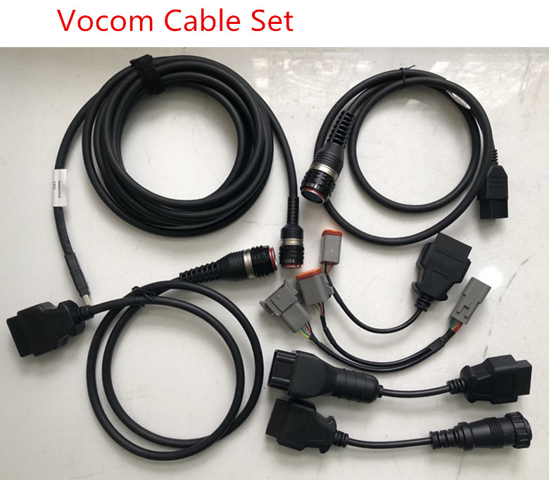 Whole Set VOL-VO Vocom Cable 88890304 88890305 88890306 with Penta Cable used for Vocom 88893000 88894000 Excavator Tool