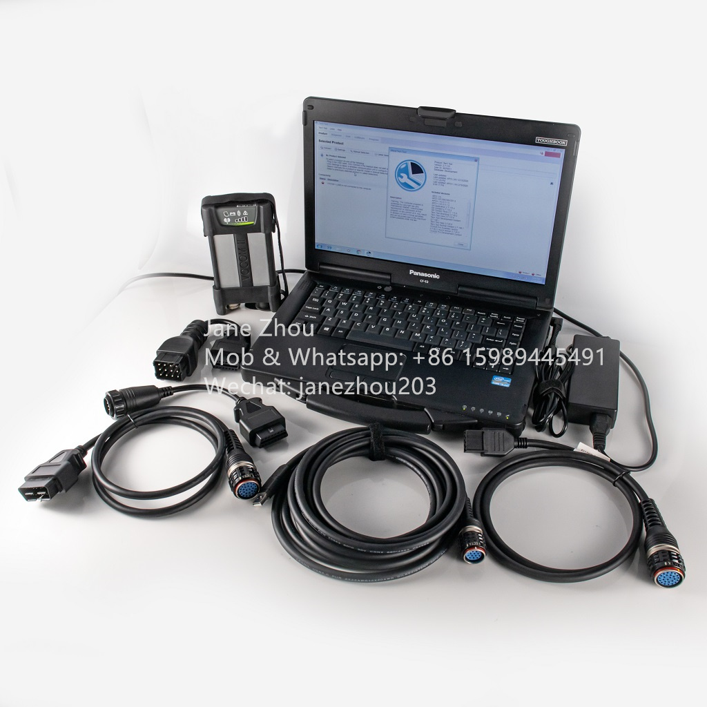 Excavator Heavy Truck Diagnostic Scanner VOCOM2 VOCOMII 88894000 with APCI PTT 2.7.115 Tech Tool +laptop CF52/CF53