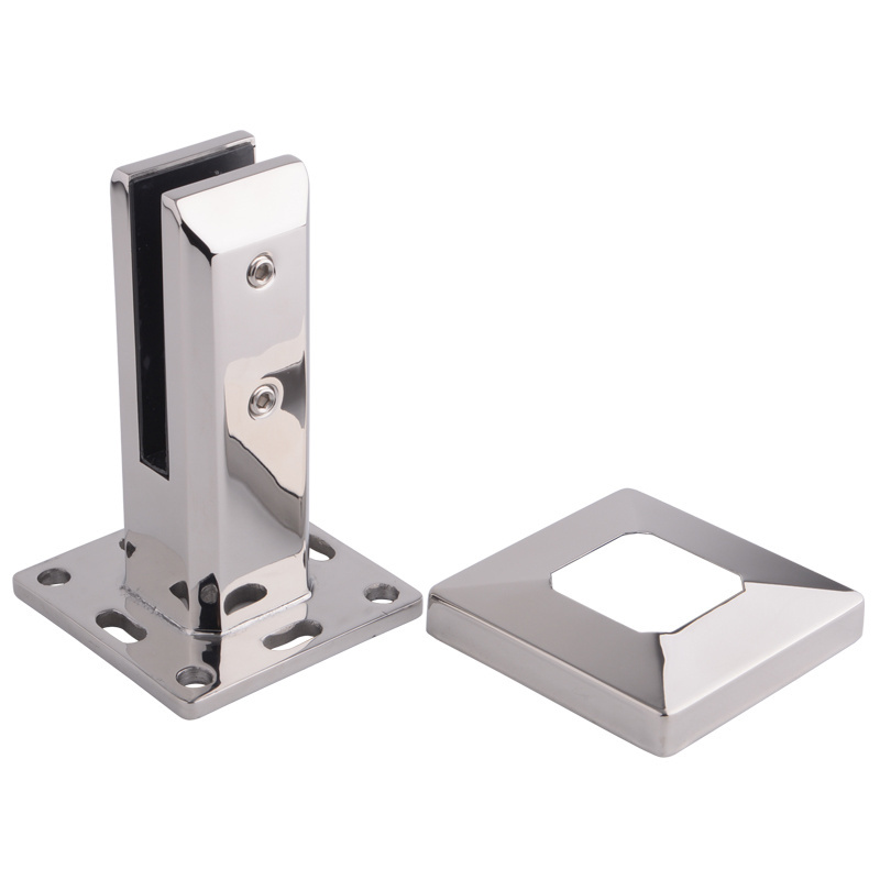 Square Stainless Steel Glass Fencing Adjustable Spigot