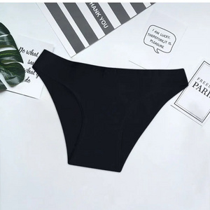 5pcs Women Plus Size Underwear Comfortable Bow Black Panty Basic Ultralight Low Waist Cotton Bikini