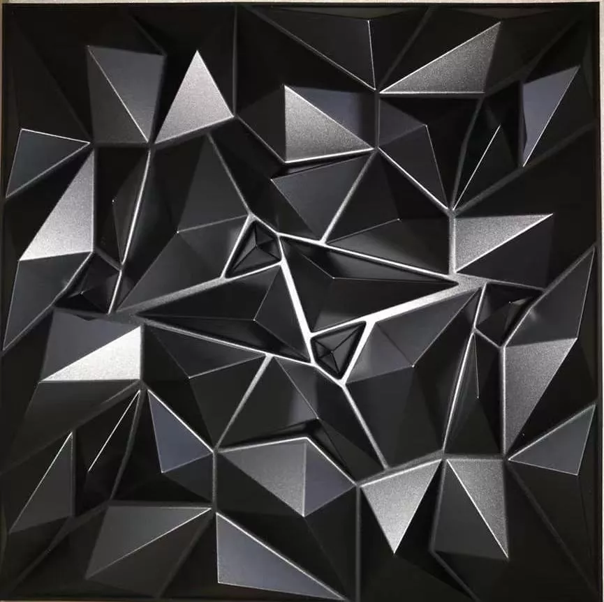 Best quality green material paintable 3d wall panel black for night club wall decor