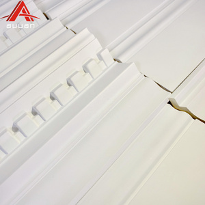 Polyurethane Crown Moulding Flexible Foam Molding White Ceiling Cornice Types