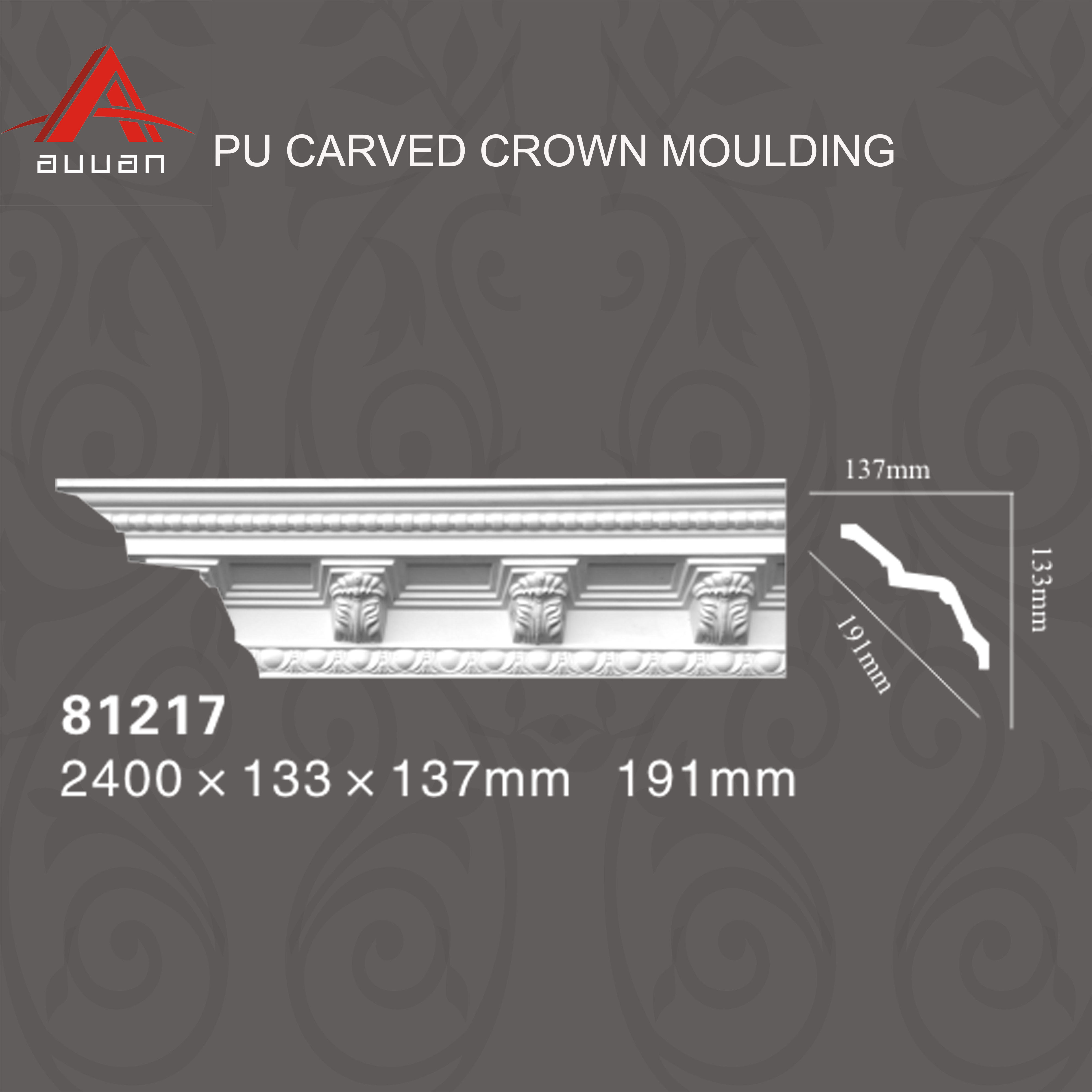 High Quality Polyurethane Foam Crown Cornice Molding For Ceiling Decor