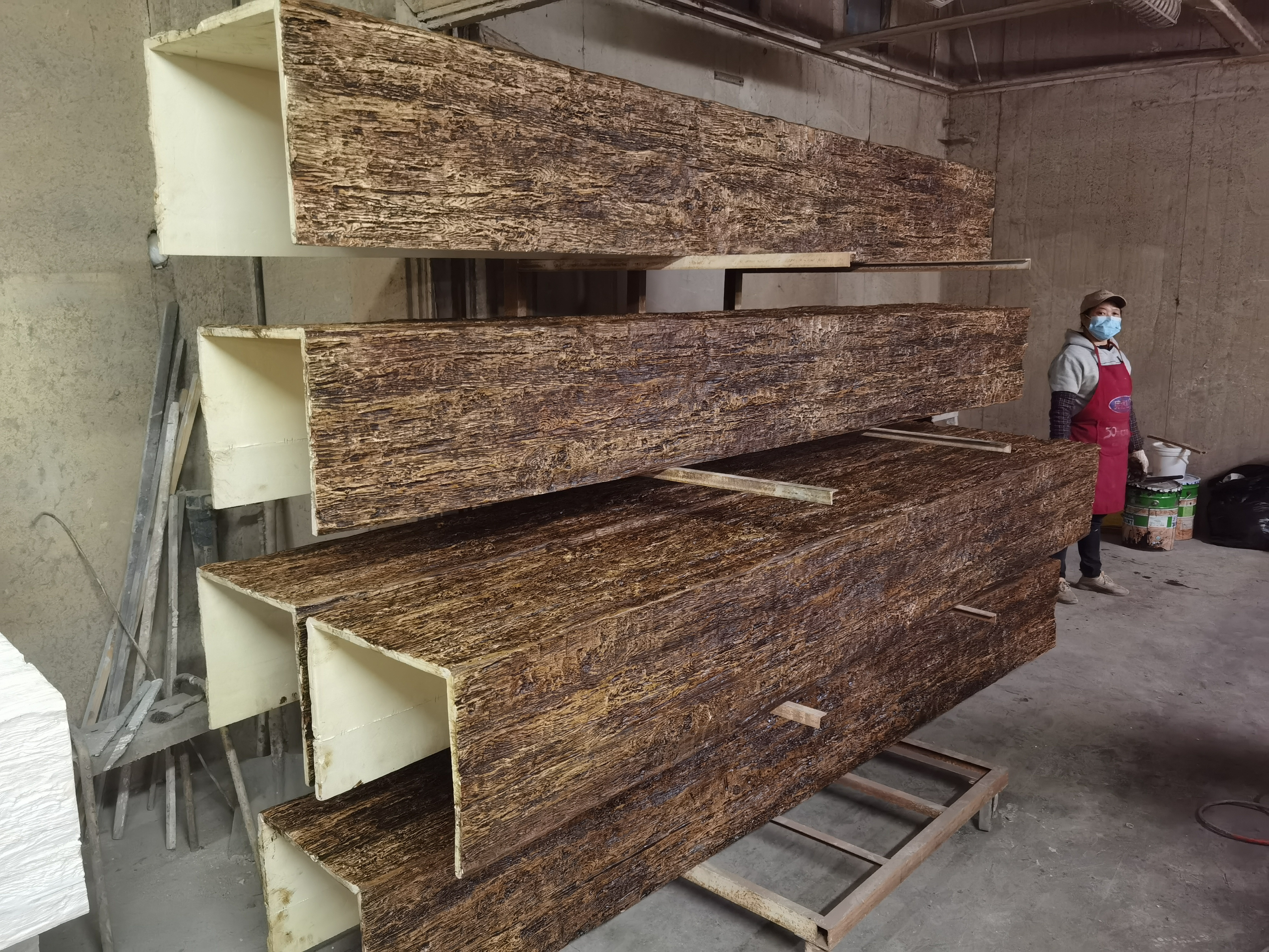 Custom Size Polyurethane Faux Wood Beams For Ceiling Decorative