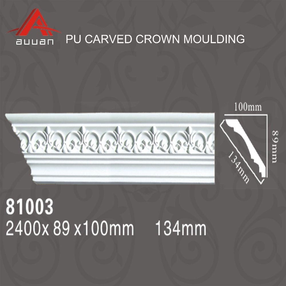 81005 Building Material Wall Decorative High Density PU Cornice Foam Crown Molding