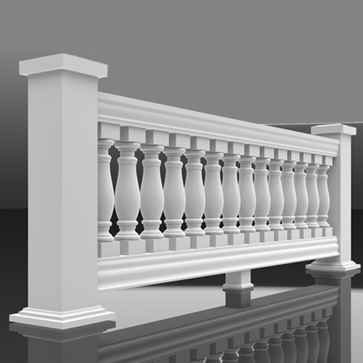 2022 High Density building and decoration material PU Polyurethane plastic balustrades and handrails