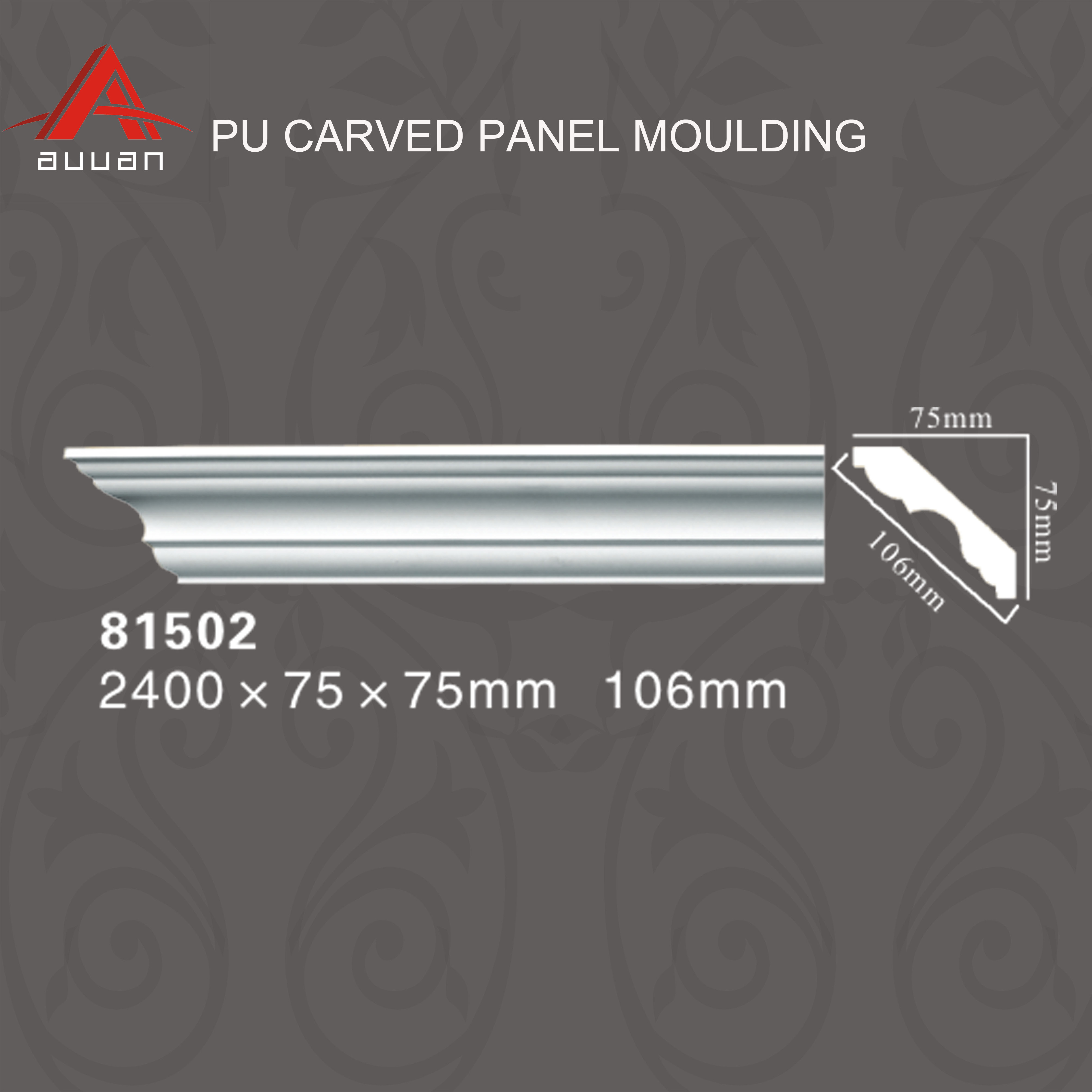 81502 # POP PU Polyurethane Foam decorative cornice crown wall ceiling design moulding decor