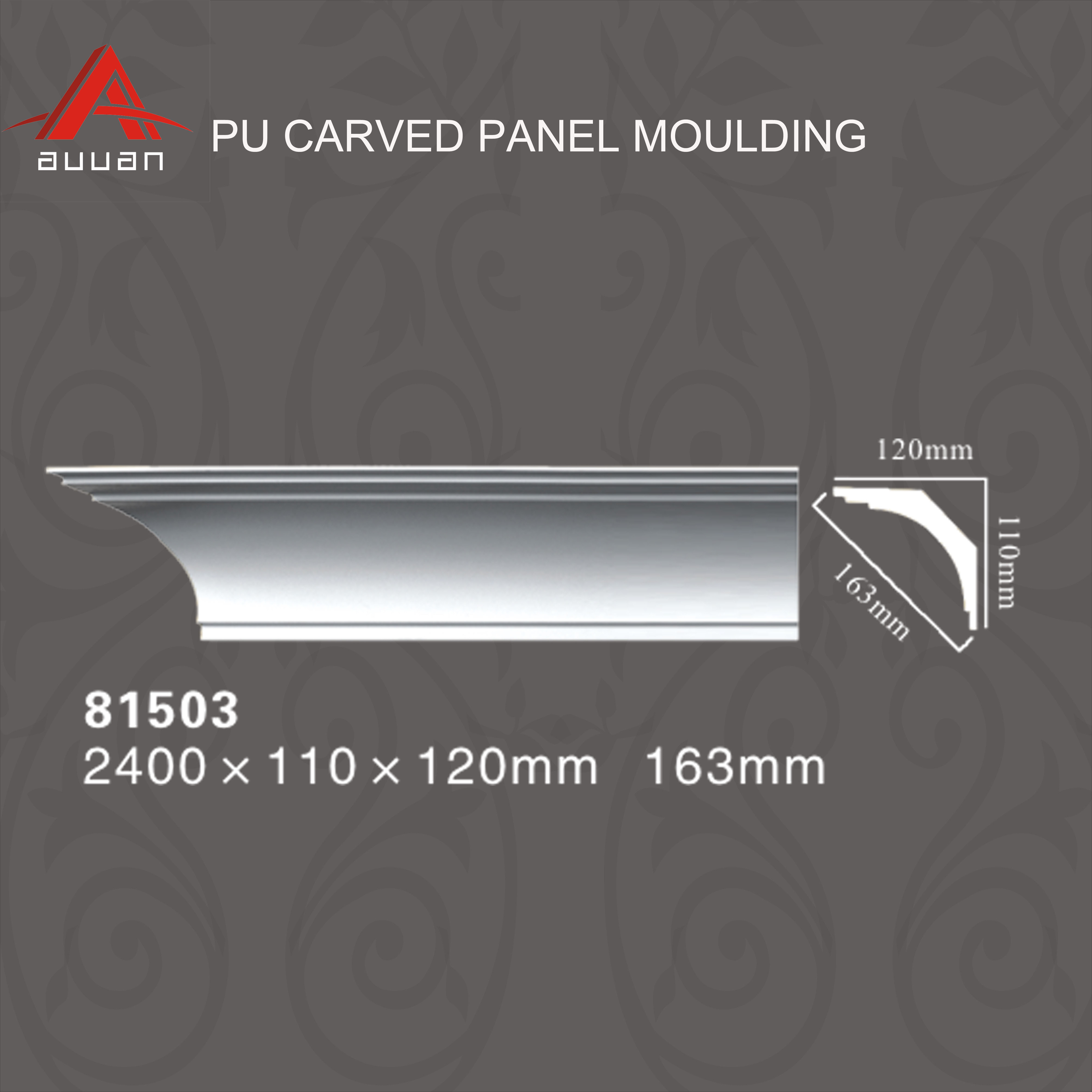 81502 # POP PU Polyurethane Foam decorative cornice crown wall ceiling design moulding decor