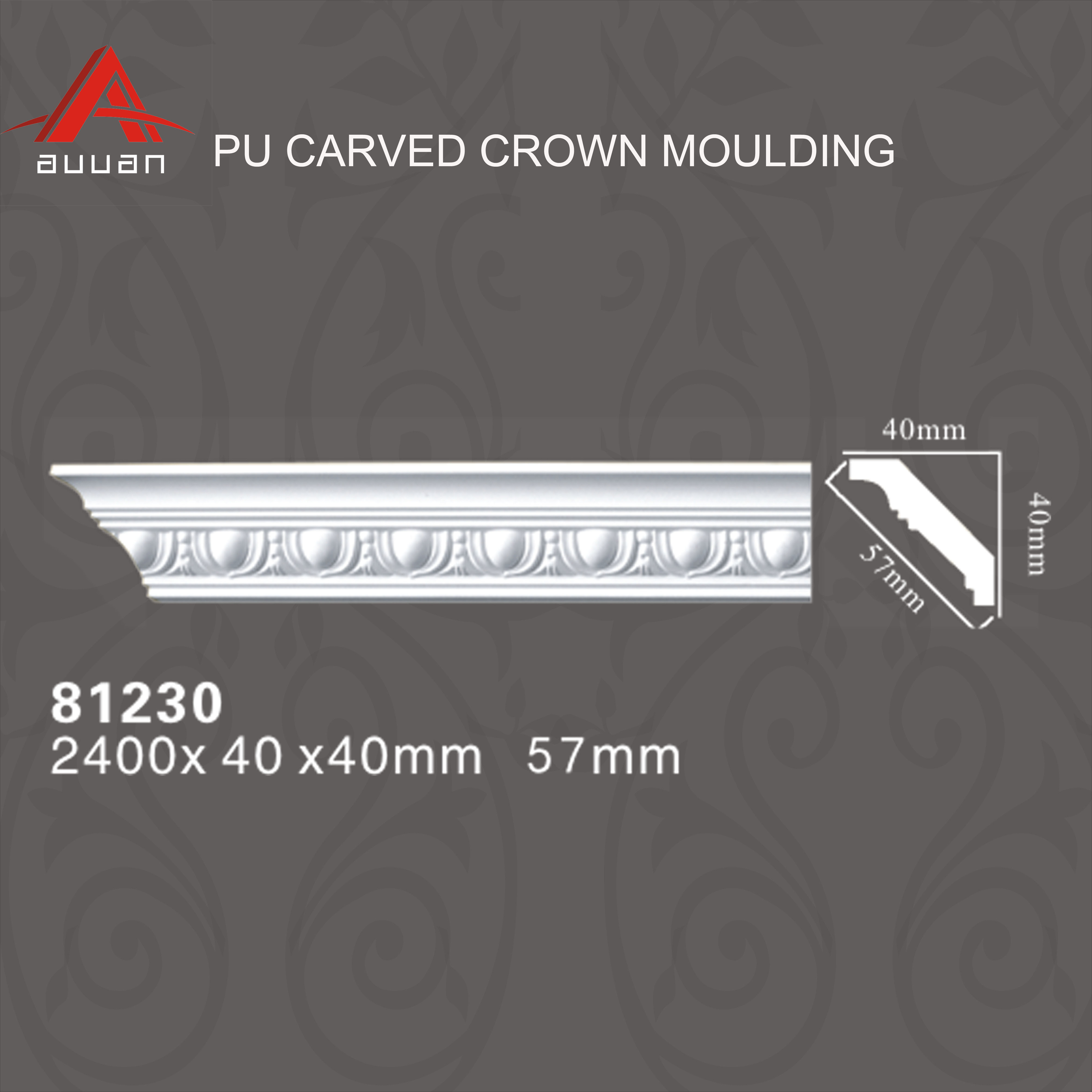 High Quality Polyurethane Foam Crown Cornice Molding For Ceiling Decor