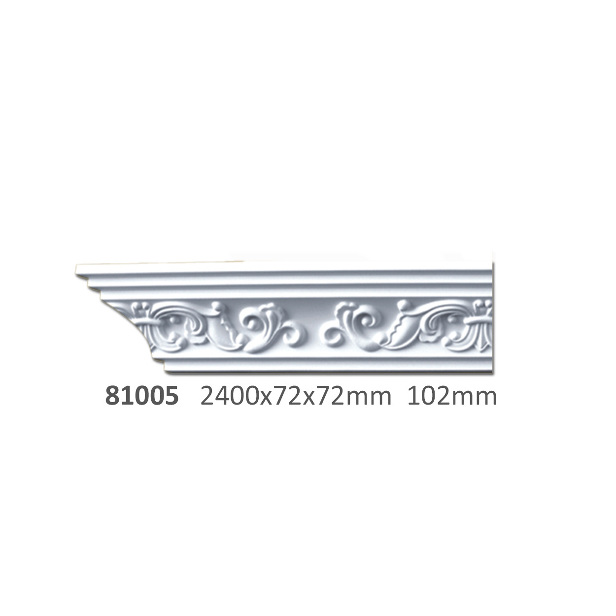 81005 Building Material Wall Decorative High Density PU Cornice Foam Crown Molding