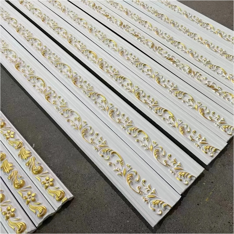 Interior Decoration Polyurethane Skirting Board And Pvc Baseboard Moulding For Sale