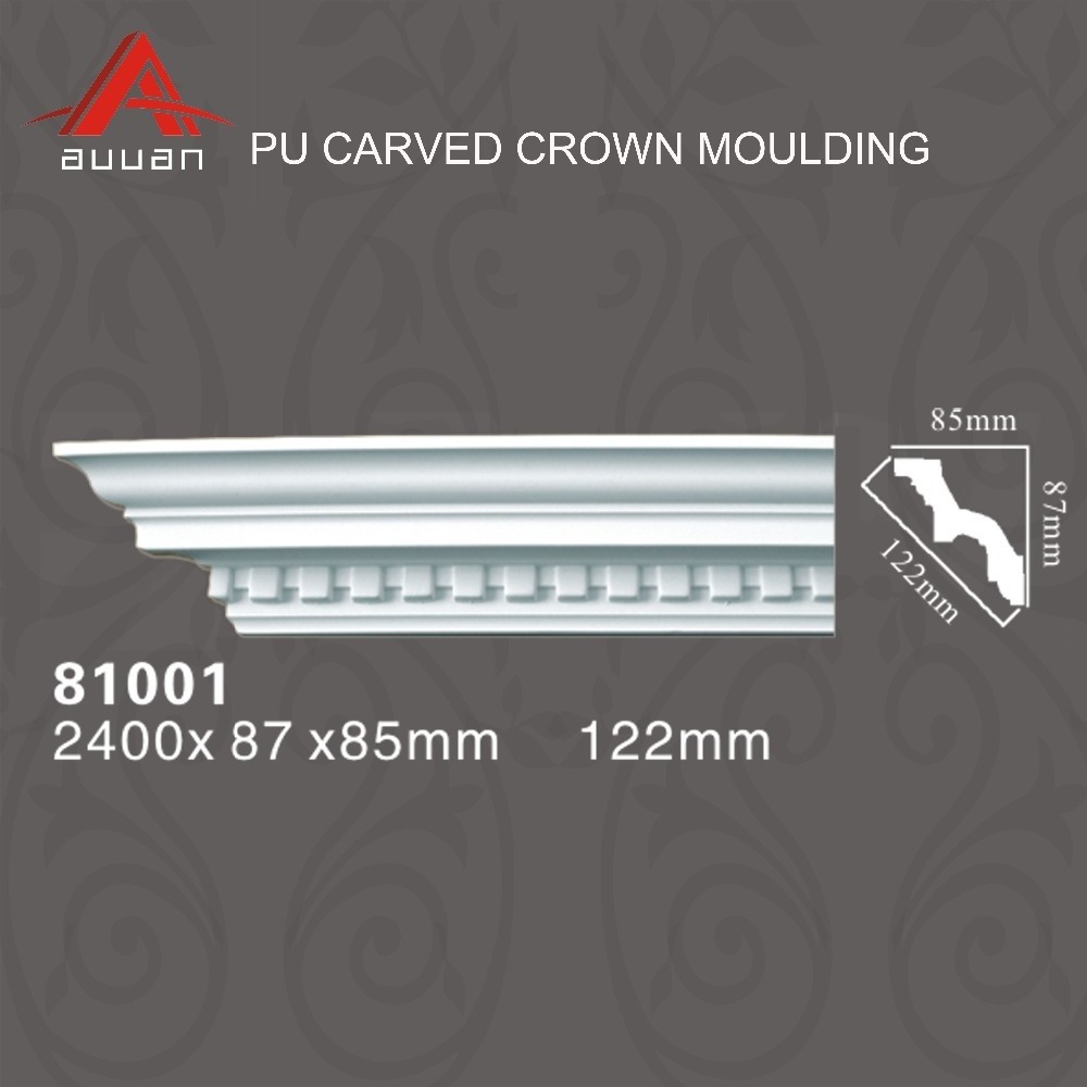 81005 Building Material Wall Decorative High Density PU Cornice Foam Crown Molding