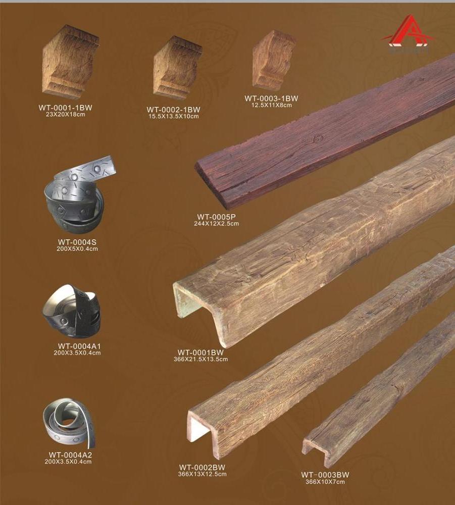 Interior New Products PU Faux H Wood beam Foam Ceiling Beams Faux Timber