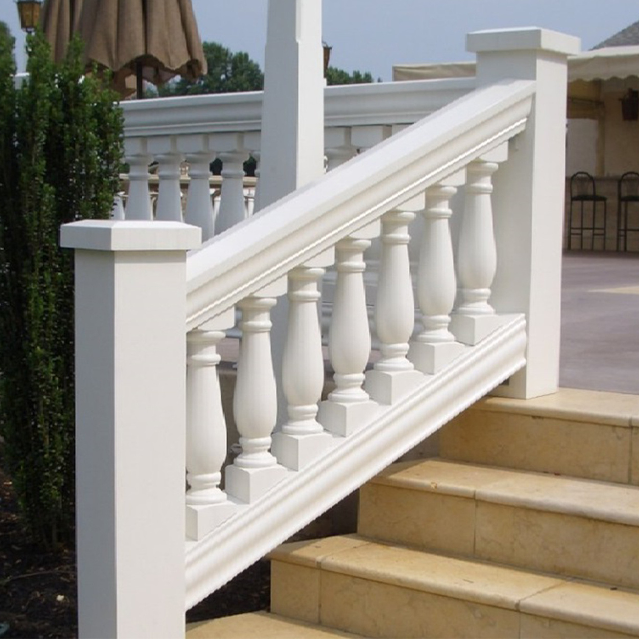 2022 High Density building and decoration material PU Polyurethane plastic balustrades and handrails