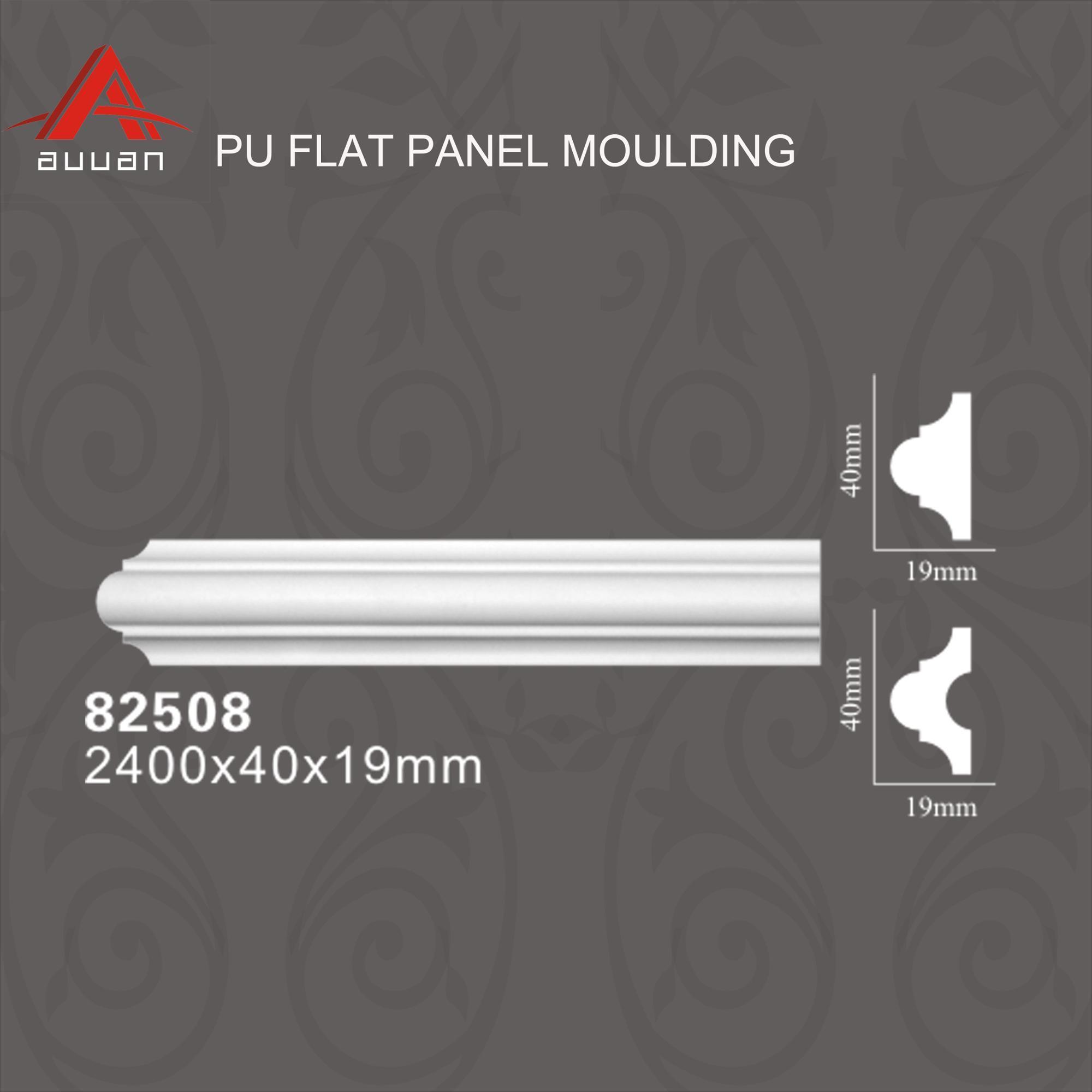 China Factory Fireproof Wall Cornice and White Flat Chair Rail Decorative Molding for Hotel