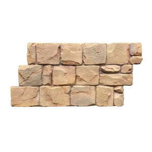 Auuan High Quality Light Weight Durable PU Foam Panels Crushed Rocks Style for Wall Decoration