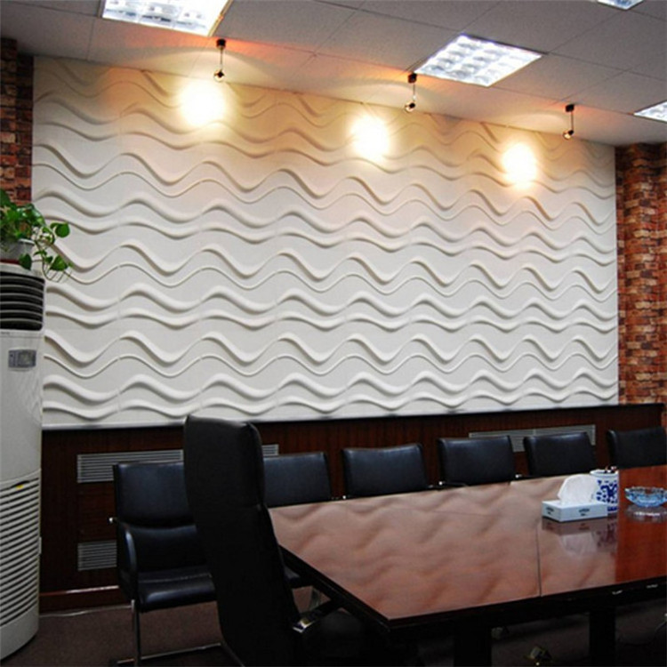 High Quality Embossed light texture hot sale price pvc wall panel 3d decoration