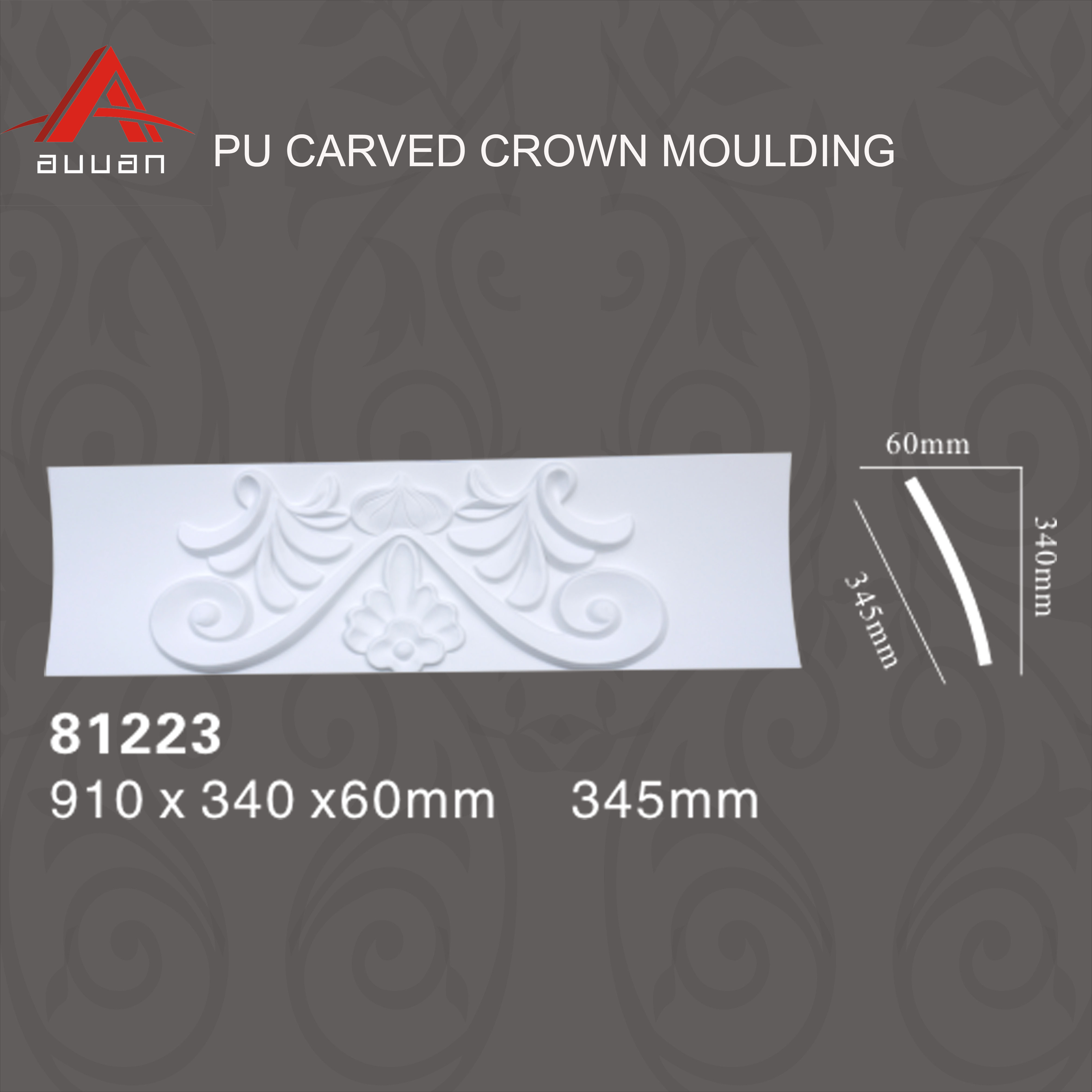 High Quality Polyurethane Foam Crown Cornice Molding For Ceiling Decor