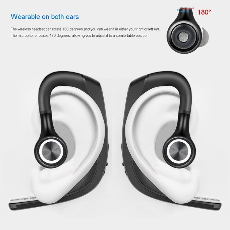 Bluetooth Headset V4.1 Wireless Earpiece Handsfree Business Earphone in-Ear Earbuds with Mute Button USB charging