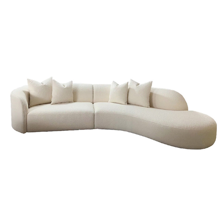 Italy Design Modern Living Room Furniture C shape curved Sofas lounge suite sofa set living room furniture