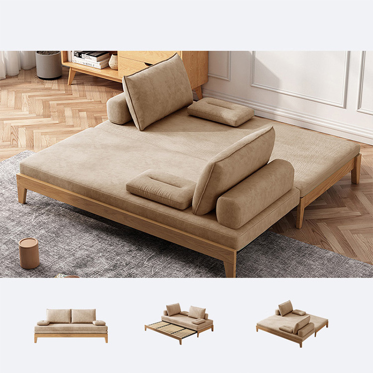 Modern fabric sofa 2 Seat With Storage Foldable Promotion Reclining Lazy sofa Japanese Tatami Folding Sofa Bed