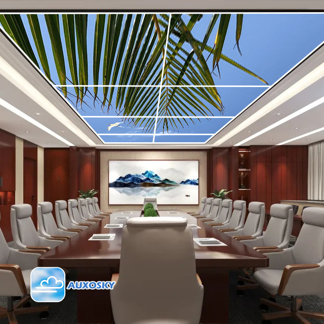 AUXOSKY Blue And Cloud Ceiling Led Ceil Skylight Sky Light Clouds Panel Indoor virtual skylight ceiling sky